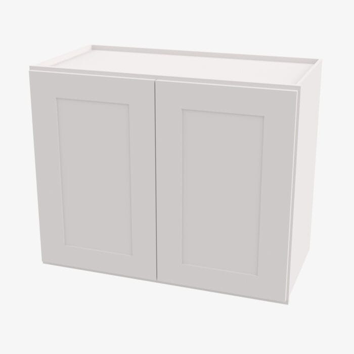 AW-W3036B Double Door 30 Inch Wall Cabinet | Ice White Shaker