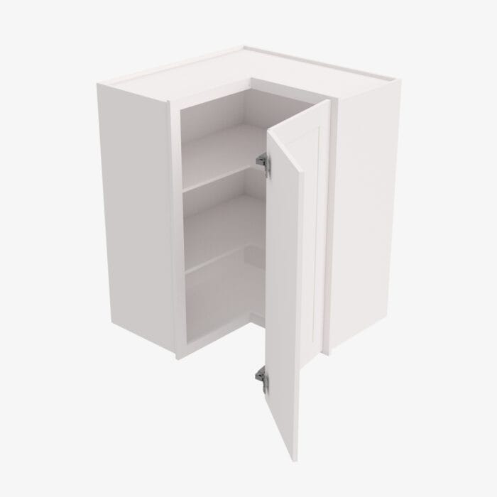 AW-WSQ2430 24 Inch Easy Reach Wall Corner Cabinet | Ice White Shaker