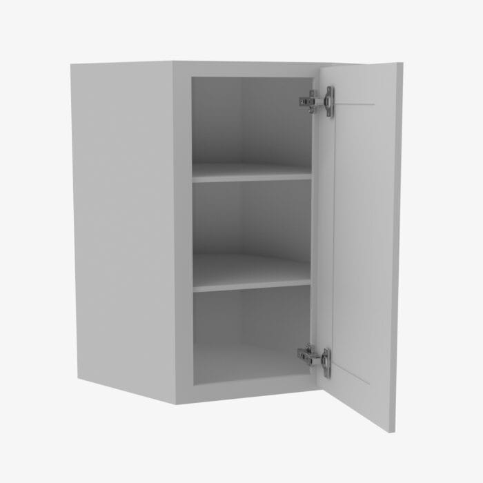 AB-WDC273615 Single Door 27 Inch Wall Diagonal Corner Cabinet | Lait Grey Shaker