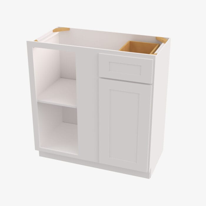 AW-BBLC45/48-42W Double Door 42 Inch Base Blind Corner Cabinet | Ice White Shaker