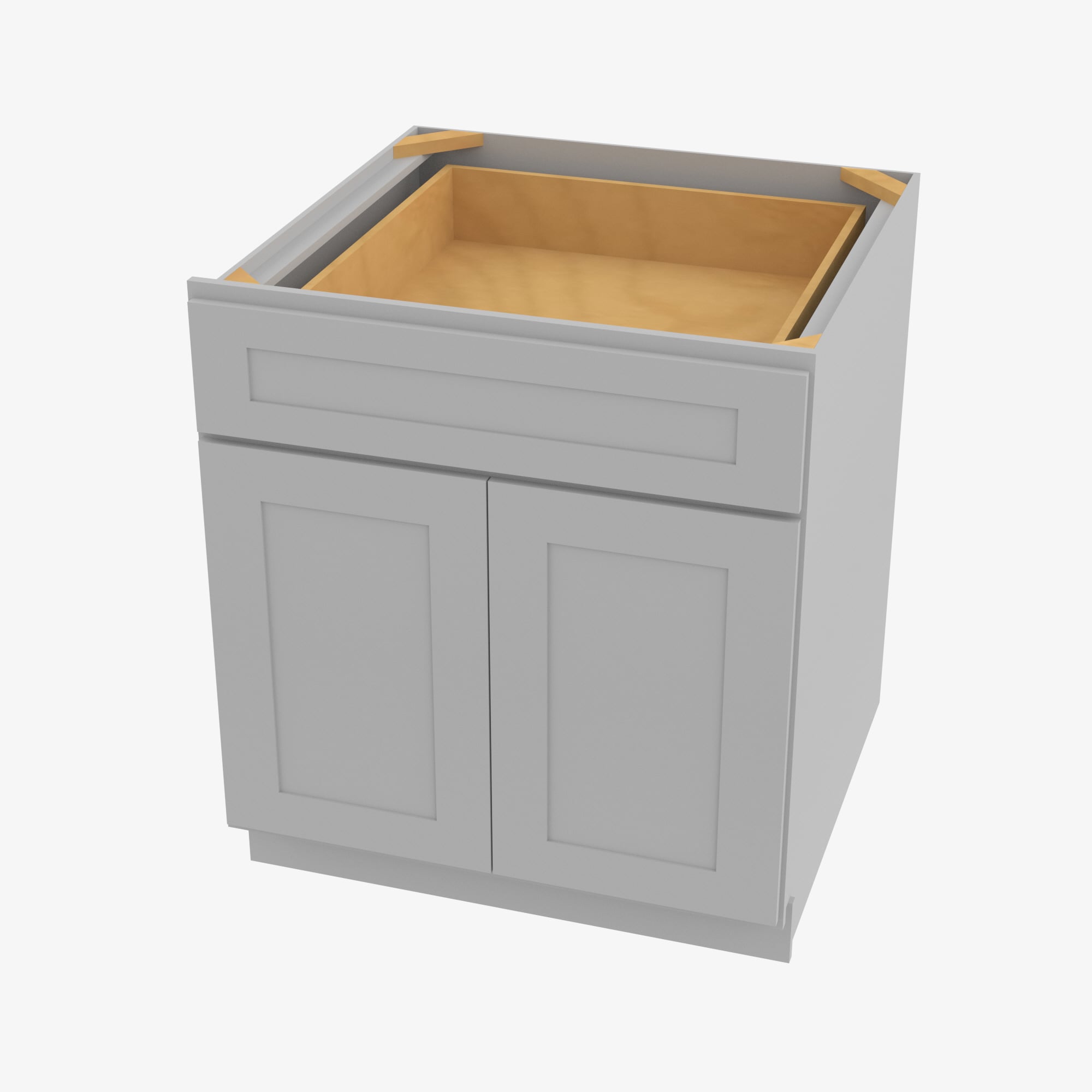 AB-B24B Double Door 24 Inch Base Cabinet | Lait Gray Shaker - House Of ...