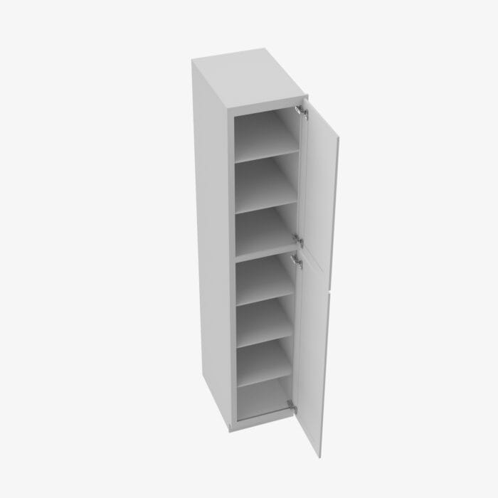 AB-WP1584 Double Door 15 Inch Tall Wall Pantry Cabinet | Lait Grey Shaker