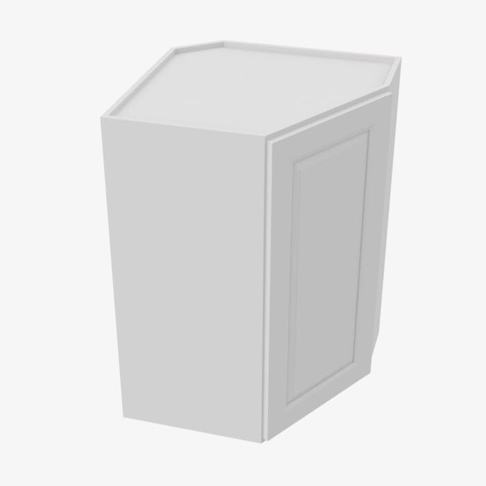 GW-WDC2442 Single Door 24 Inch Wall Diagonal Corner Cabinet | Gramercy White