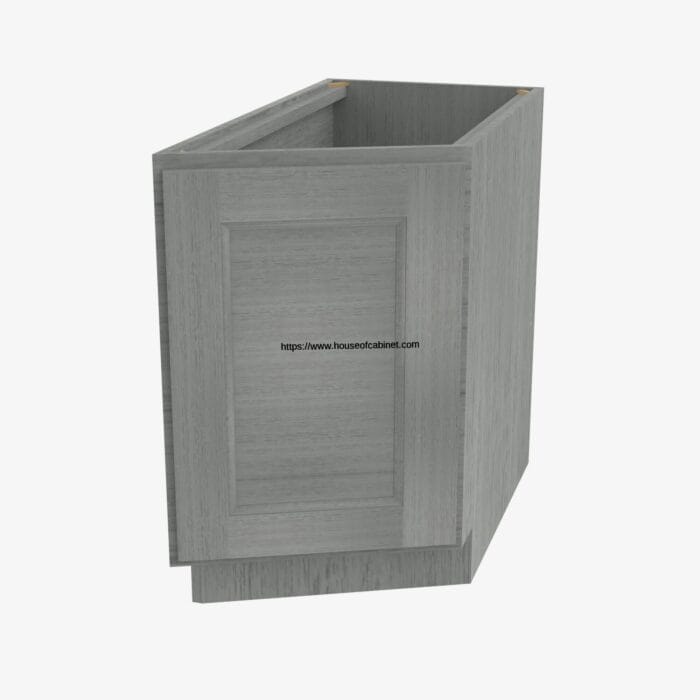 TG-BTC12R Single Door 12 Inch Base Transitional Cabinet Right | Midtown Grey