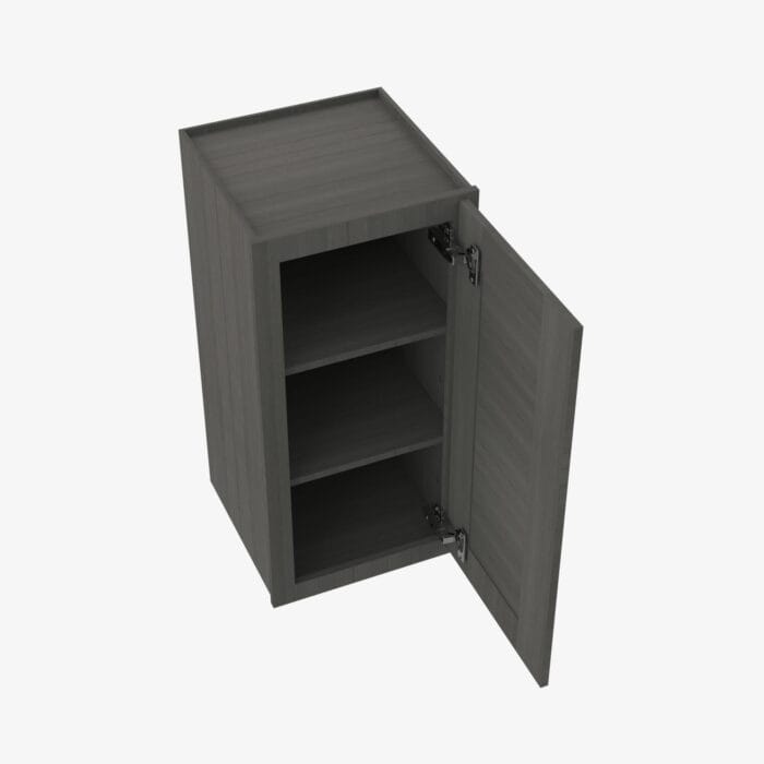 AG-W1236 Single Door 12 Inch Wall Cabinet | Greystone Shaker