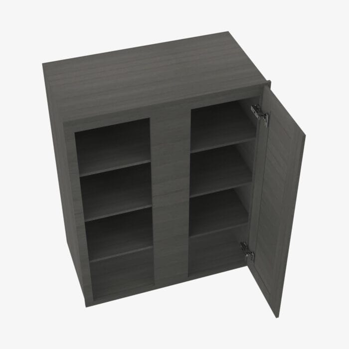 AG-WBLC30/33-3042 Single Door 30 Inch Wall Blind Corner Cabinet | Greystone Shaker