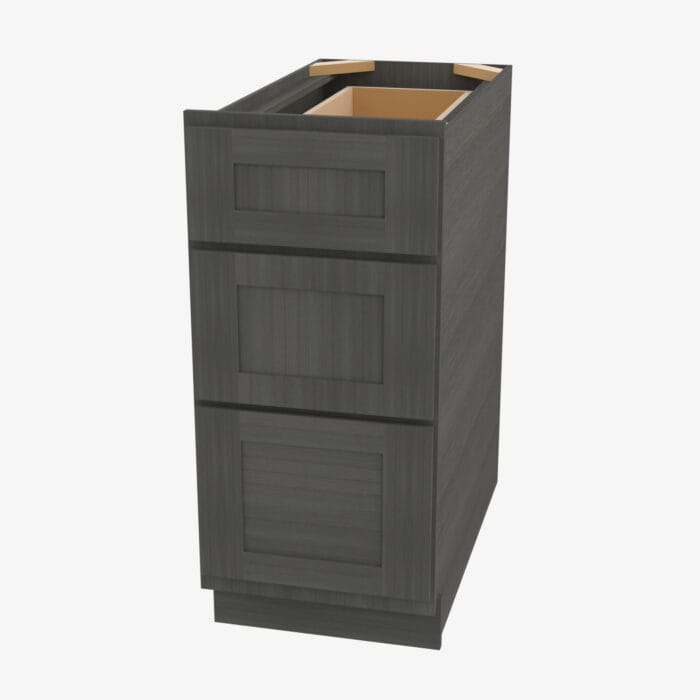 AG-DB18 3 18 Inch 3 Drawer Pack Base Cabinet | Greystone Shaker