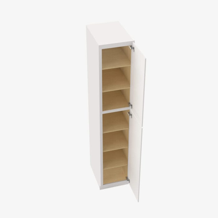 VW-WP1590 Double Door 15 Inch Tall Wall Pantry Cabinet | Rio Vista White Shaker