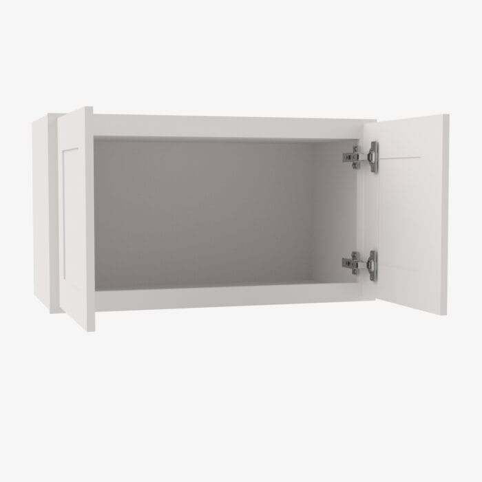 AW-W3315B Double Door 33 Inch Wall Cabinet | Ice White Shaker