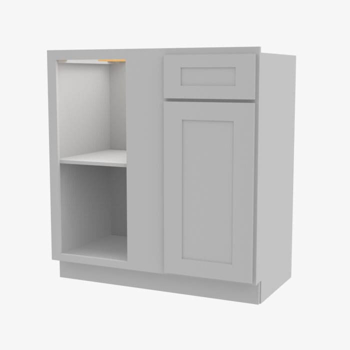 AB-BBLC42/45-39W Double Door 39 Inch Base Blind Corner Cabinet | Lait Gray Shaker