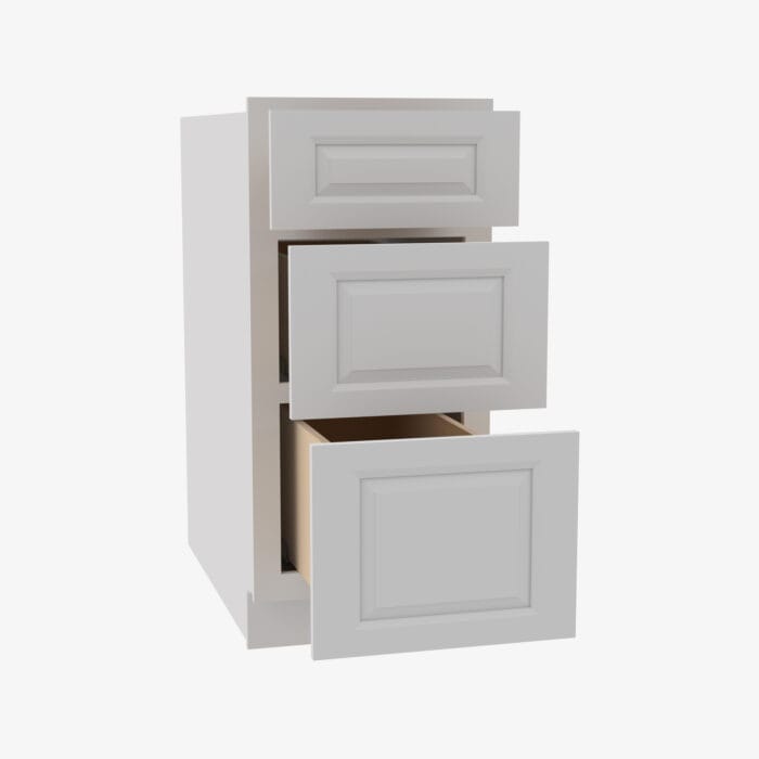 GW-DB30 3 30 Inch 3 Drawer Pack Base Cabinet | Gramercy White