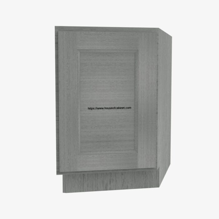 TG-BTC12R Single Door 12 Inch Base Transitional Cabinet Right | Midtown Grey