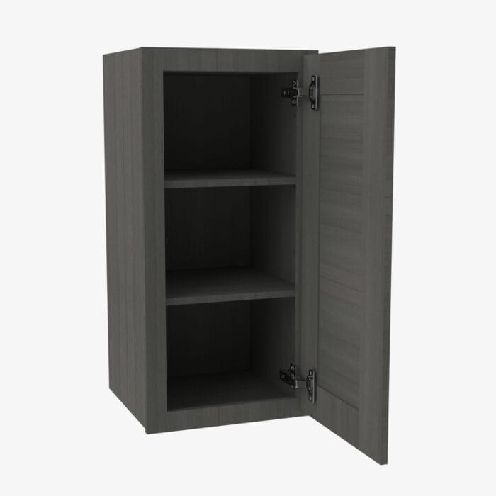 AG-W1812 Single Door 18 Inch Wall Cabinet | Greystone Shaker