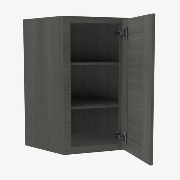 AG-WDC274215 Single Door 27 Inch Wall Diagonal Corner Cabinet | Greystone Shaker