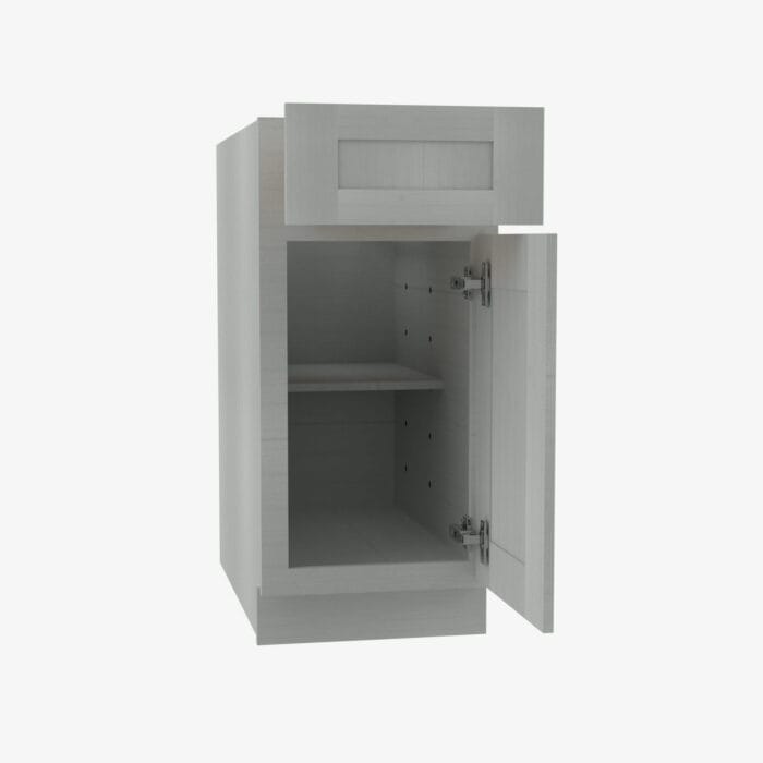 AN-B12 Single Door 12 Inch Base Cabinet | Nova Light Grey Shaker