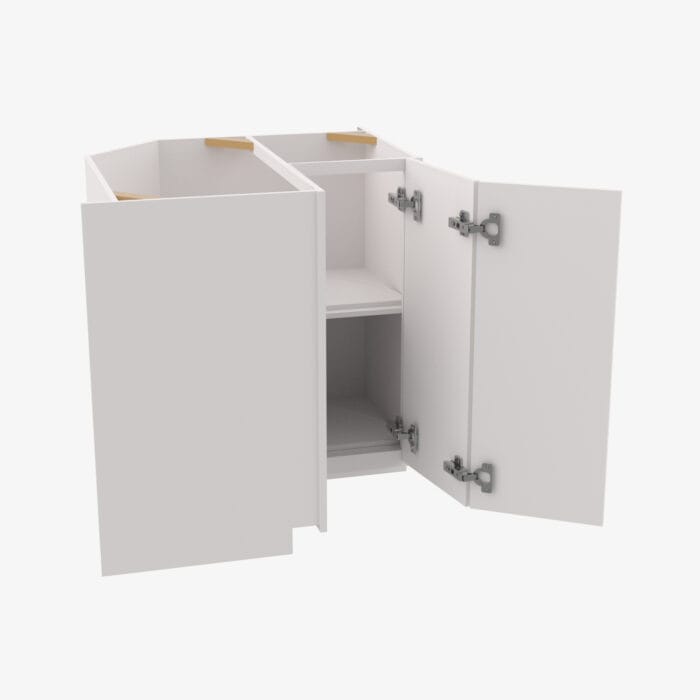 AW-LS3612S EZR3612 Single Door 36 Inch Easy EZ Reach Lazy Susan Base Corner Cabinet | Ice White Shaker