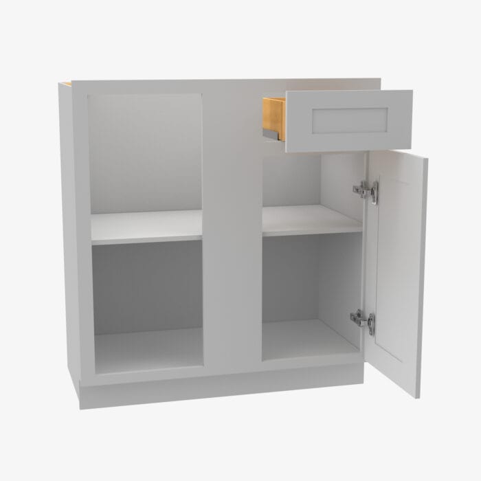 AB-BBLC45/48-42W Double Door 42 Inch Base Blind Corner Cabinet | Lait Gray Shaker