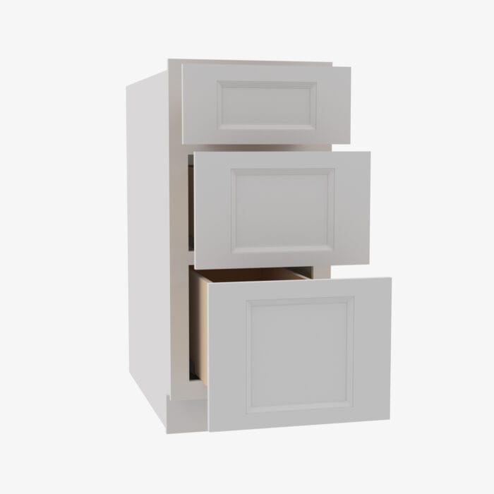TW-DB36 3 36 Inch 3 Drawer Pack Base Cabinet | Uptown White