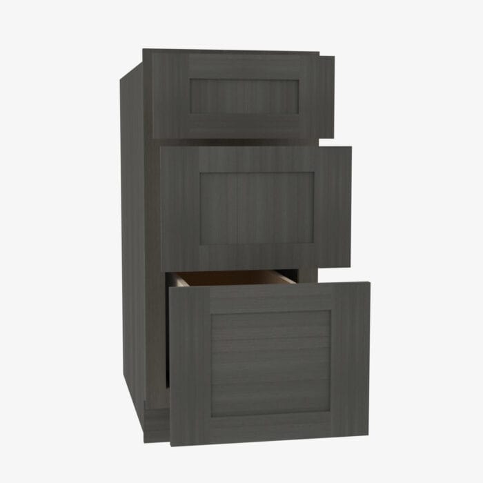 AG-DB36 3 36 Inch 3 Drawer Pack Base Cabinet | Greystone Shaker