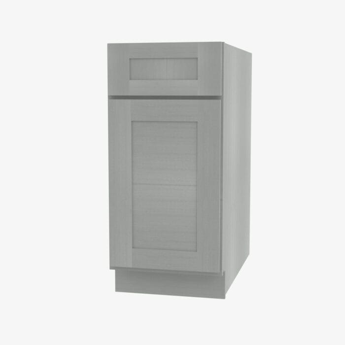 AN-B12 Single Door 12 Inch Base Cabinet | Nova Light Grey Shaker