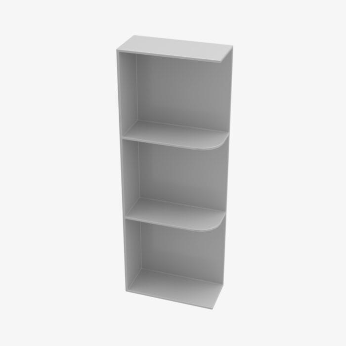 AB-WES536 Wall End Shelf with Open Shelves | TSG Forevermark Lait Grey Shaker