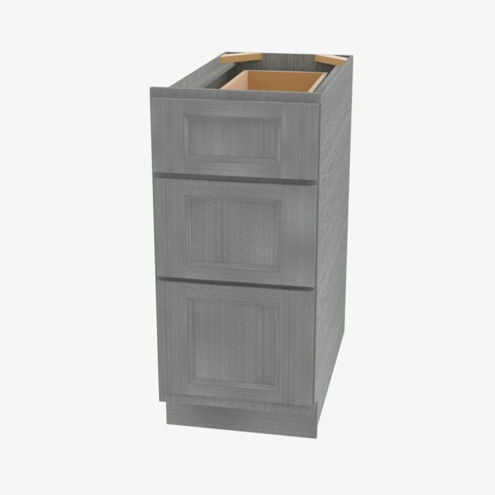 TG-DB18 3 18 Inch 3 Drawer Pack Base Cabinet | Midtown Grey