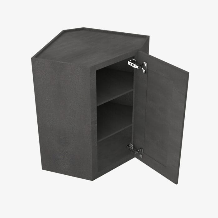 TS-WDC2430 Single Door 24 Inch Wall Diagonal Corner Cabinet | Townsquare Grey