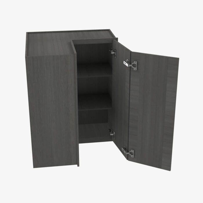 AG-WSQ2436 24 Inch Easy Reach Wall Corner Cabinet | Greystone Shaker