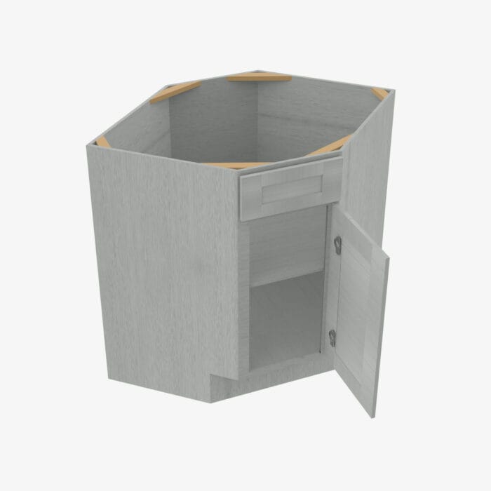 AN-BDCF36 Single Door 36 Inch Base Diagonal Corner Sink Cabinet | Nova Light Grey Shaker