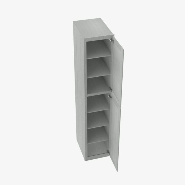 AN-WP1896 Double Door 18 Inch Tall Wall Pantry Cabinet | Nova Light Grey Shaker
