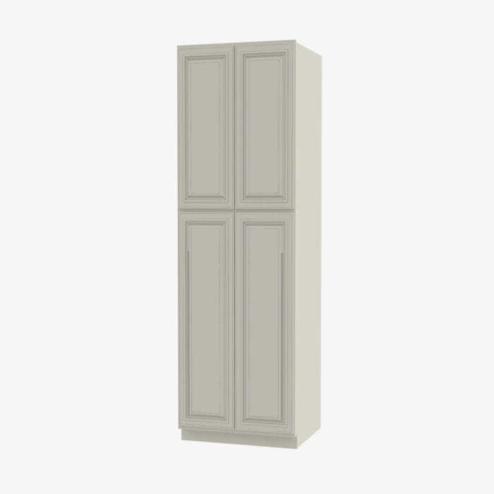 SL-WP2490B Four Door 24 Inch Tall Wall Pantry Cabinet with Butt Doors | Signature Pearl