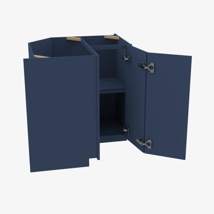 PD-LS3309 Single Door 33 Inch Lazy Susan Base Cabinet | Petit Blue