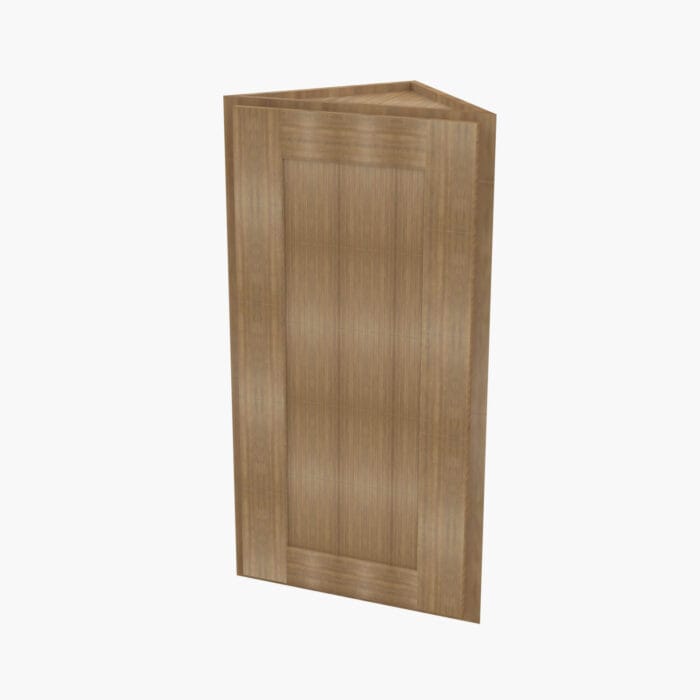 AR-AW36 Single Door 36 Inch Wall Angle Corner Cabinet | Woodland Brown Shaker