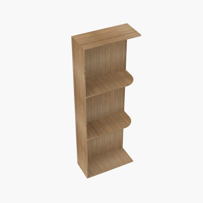 AR-WES536 Wall End Shelf with Open Shelves | TSG Forevermark Woodland Brown Shaker