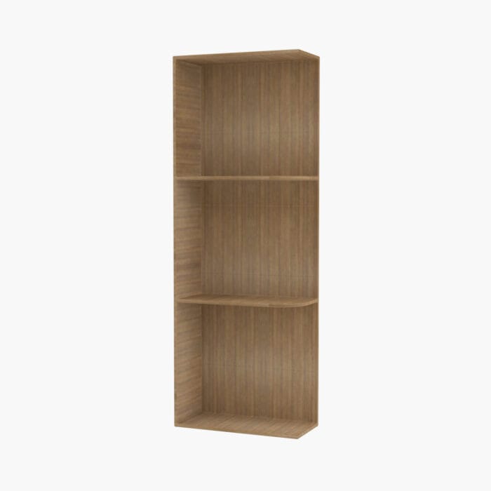 AR-WES530 Wall End Shelf with Open Shelves | TSG Forevermark Woodland Brown Shaker
