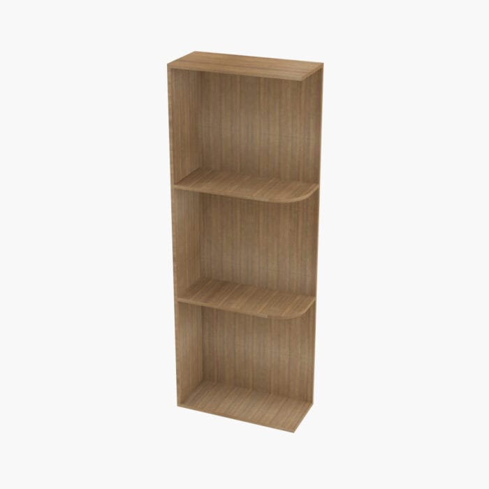 AR-WES530 Wall End Shelf with Open Shelves | TSG Forevermark Woodland Brown Shaker