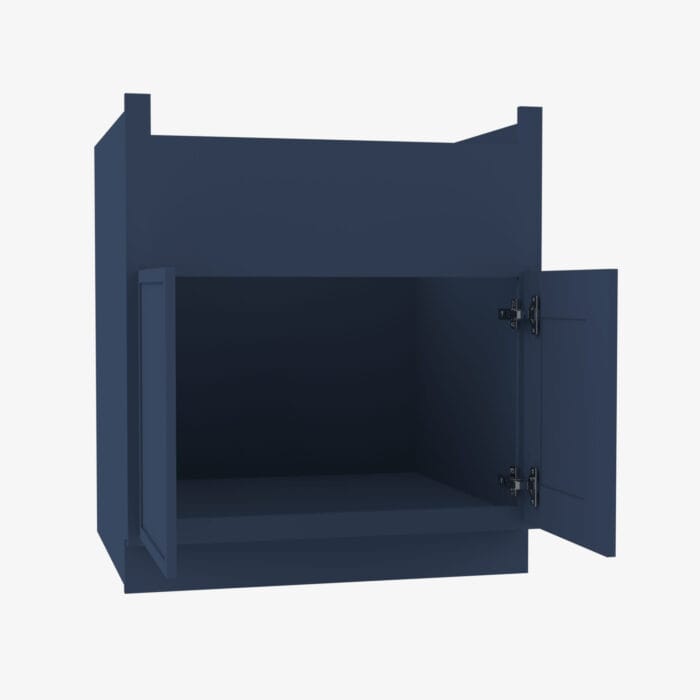 PD-FSB36B Double Door 36 Inch Farm Sink Base Cabinet | Petit Blue