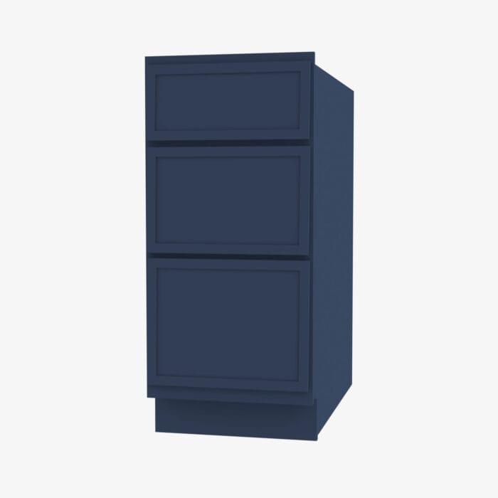 PD-DB36 3 36 Inch 3 Drawer Pack Base Cabinet | Petit Blue