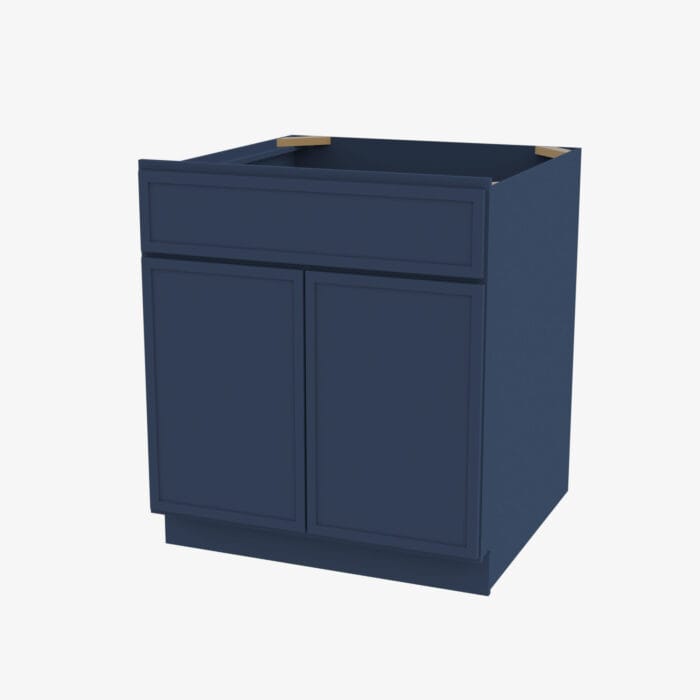PD-SB33B Double Door 33 Inch Sink Base Cabinet | Petit Blue