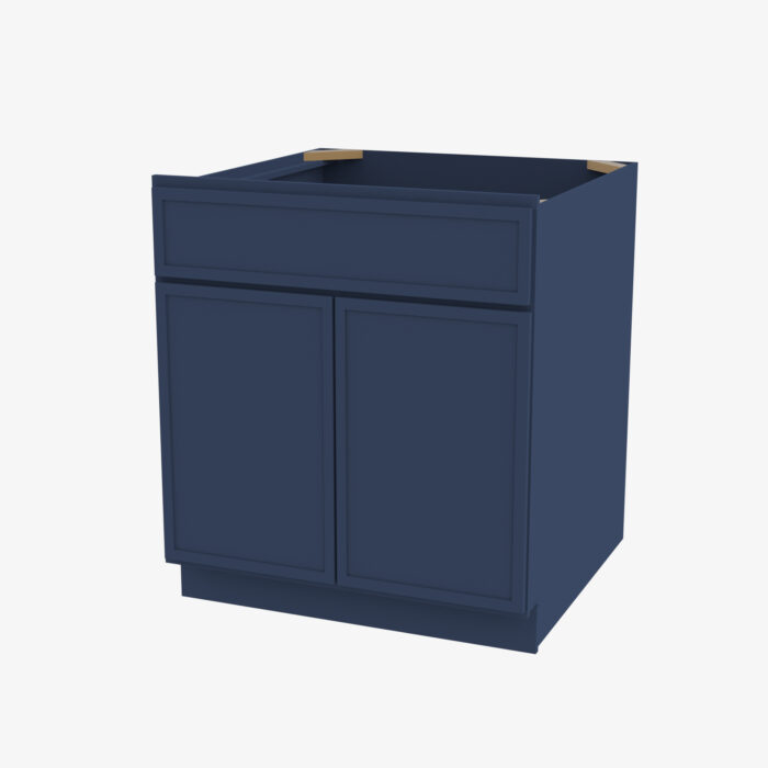 PD-S2421B-34-1/2 Double Door 24 Inch Sink Base Vanity with Drawers | Petit Blue