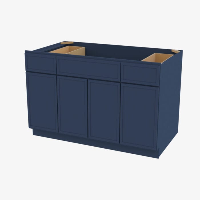 PD-S3621B-34-1/2 Double Door 36 Inch Sink Base Vanity with Drawers | Petit Blue
