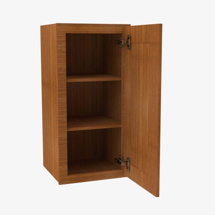 PR-W1536 Single Door 15 Inch Wall Cabinet | Petit Brown
