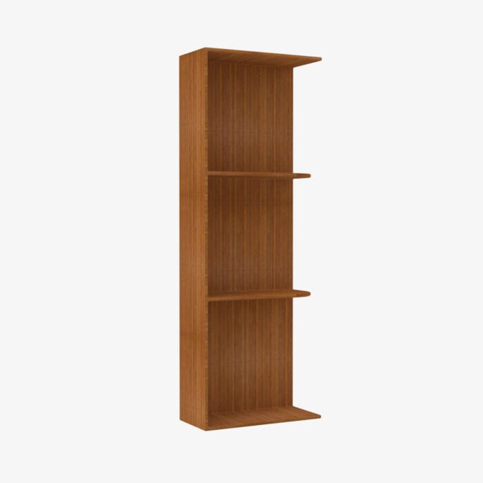 PR-WES542 Wall End Shelf with Open Shelves | TSG Forevermark Petit Brown