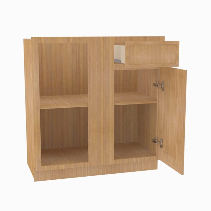 PS-BBLC45/48-42W Double Door 42 Inch Base Blind Corner Cabinet | Petit Sand