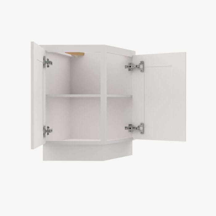 PW-AW42 Single Door 42 Inch Wall Angle Corner Cabinet | Petit White