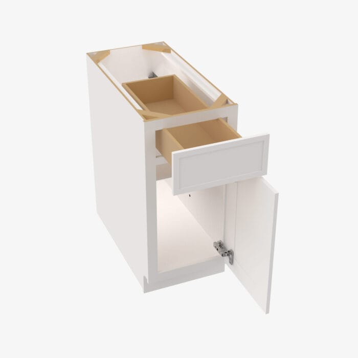 PW-B18 Single Door 18 Inch Base Cabinet | Petit White