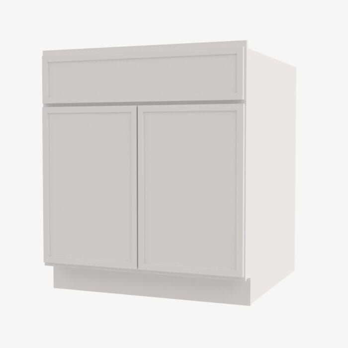 PW-B27B Double Door 27 Inch Base Cabinet | Petit White