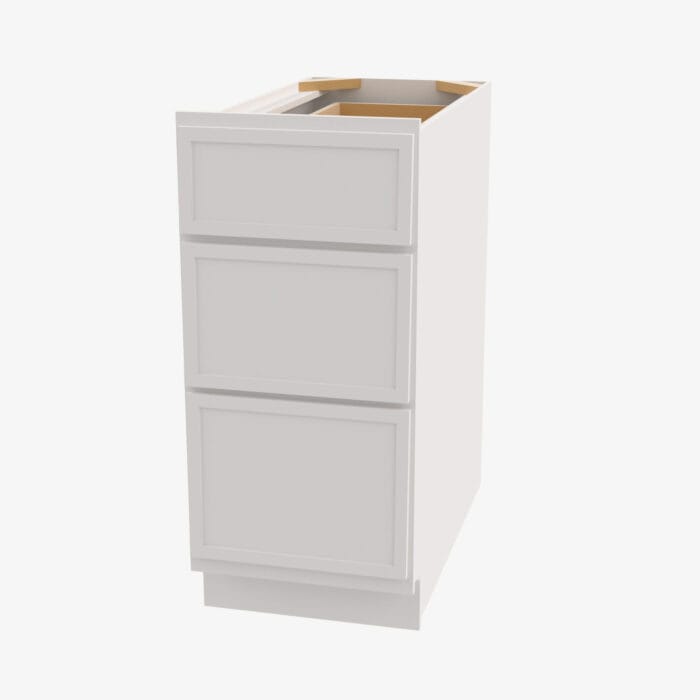 PW-DB24 3 24 Inch 3 Drawer Pack Base Cabinet | Petit White