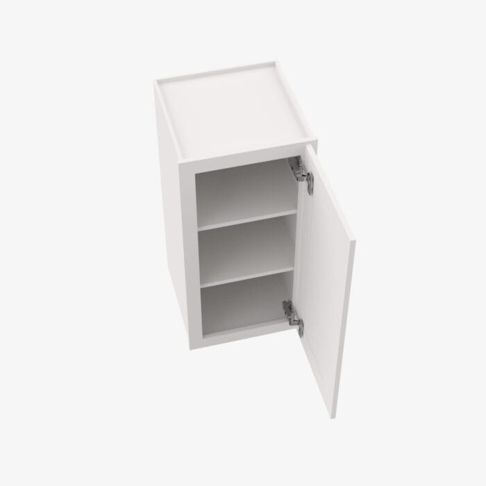 PW-W1530 Single Door 15 Inch Wall Cabinet | Petit White