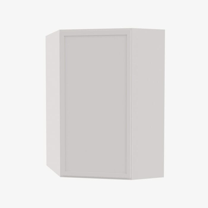 PW-WDC274215 Single Door 27 Inch Wall Diagonal Corner Cabinet | Petit White